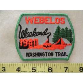  Webelos Washington Trail   Weekend 1980 Patch Everything 