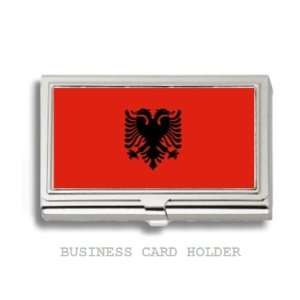 Albania Albanian Flag Business Card Holder Case