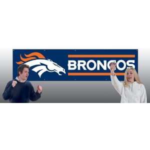 Denver Broncos 8ft Embroidered Banner Flag House/Tailgate  