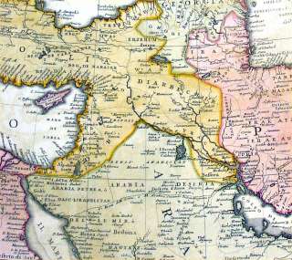  Antique Map Globe Gore Section Russia Crimea Turkey Saudi Arabia