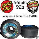 santa cruz bullet 66 skateboard wheels 92a nos black original 1980s 