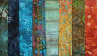 lot of 8 Batik Fat Quarters FQ quilt quilting fabric  