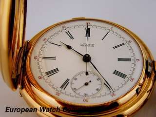 9386 American Waltham, 5 Minute repeater,, Chronograph, 14k gold, 16 
