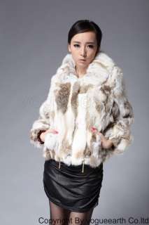 952 new real rabbit fur nature jacket/coat/outwear  