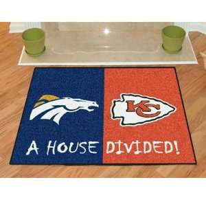  Denver Broncos House Divided Mat