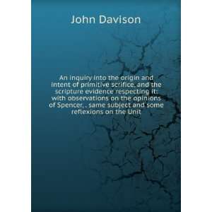   and some reflexions on the Unit John Davison  Books