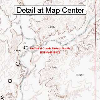 USGS Topographic Quadrangle Map   Leonard Creek Slough South, Nevada 