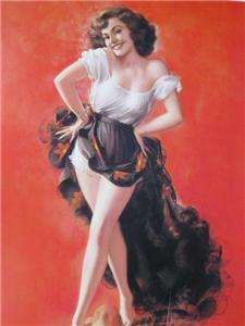 ROLF ARMSTRONG PIN UP STEP LIVELY DANCING ON SOMBRERO   