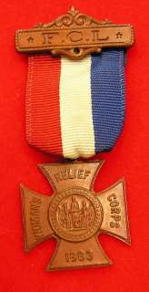 SMALL SIZED G.A.R. AUXILIARY WOMENS RELIEF CORPS MEDAL  