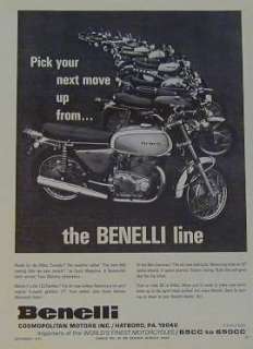 this is an original magazine ad from nov 1972 for benelli features 