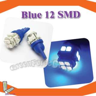 T10 158 147 12 SMD BLUE LED Wedge Bulb Turn Signal  