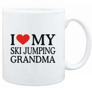 Mug White  I LOVE Ski Jumping MY GRANDMA  Sports  Sports 