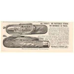  1899 Maher & Grosh Toledo Chauncey Depews Pet Knife Print 