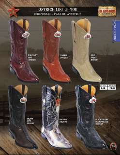   Toe Genuine Ostrich Leg Mens Western Cowboy Boots Diff. Colors/Sizes