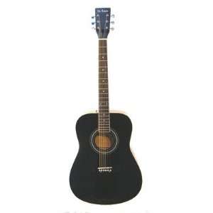  Black Playa Del Sol Full Size Dreadnaught Acoustic Guitar 