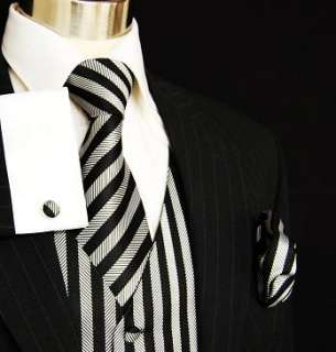 V10/ Silver & Black Paul Malone Tuxedo Vest, Wedding  