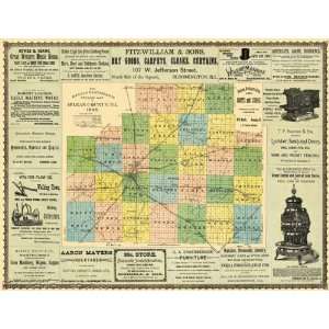  MCCLEAN COUNTY ILLINOIS (IL/BLOOMINGTON) MAP BY J.S 