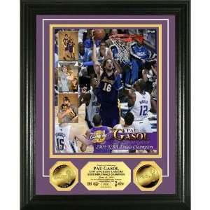  Los Angeles Lakers Pao Gasol ?Trophy? 24KT Gold Coin 