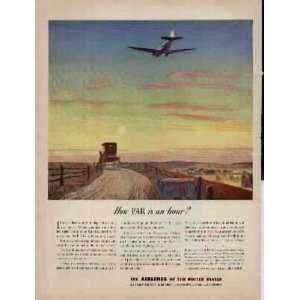   hour?  1943 The Airlines of the United States War Bond ad, A0954