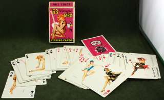   well preserved issue free deck of vintage Vargas girl pin up playing