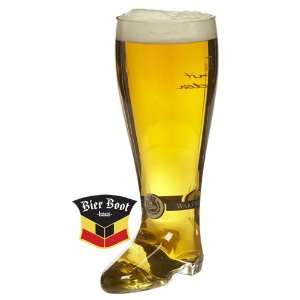  2 Liter Warsteiner German Glass Beer Boot   Das Boot 