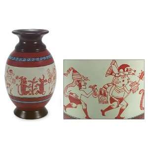  Ceramic vase, Hunting Deer