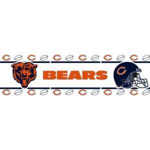  Chicago Bears 2 Rolls   30ft Wall Paper Border Sports 