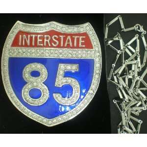  INTERSTATE 85 BLING ICED OUT HIP HOP CHARM N CHAIN 