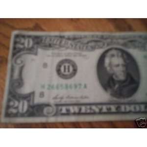  20$ 1969 A   FEDERAL RESERVE NOTE   BANK OF ST.LOUIS 