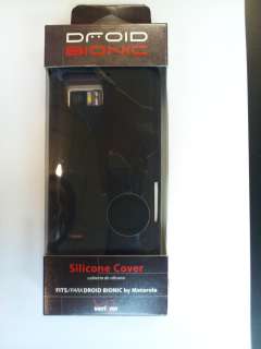   Droid Bionic Black Silicone Case Cover Verizon Wireless NIB  