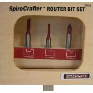   2204 3 Piece Router Bit Set for Designs/Inlays