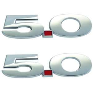  Ford Racing M 1447 M50 Mustang 5.0 Fender Emblems Chrome 