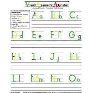  Visual Learners Alphabet Portrait Tracing Sheet Health 