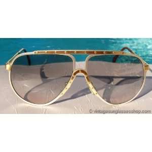  Alpina M1 Sunglasses White & Gold Rivets Sports 