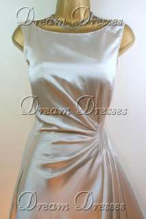 BNWT Karen Millen Champagne Satin Drape Dress size 8  