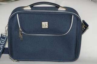 American Eagle Luggage Overnight Makeup Case Bag Blue 14 60s Style 