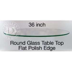  Glass Table Top 36 Round, 1/2 Thick, Flat Edge 