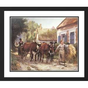 Dupre, Julien 23x20 Framed and Double Matted Returning from the Fields