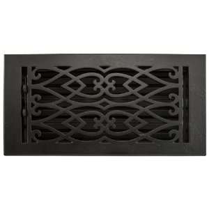 Cast Iron Wall Register with Louvers   6 x 12 (7 1/8 x 14 Overall 