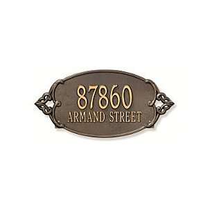  Armand House Address Plaque (Wall)   GREEN/GOLD LETTERS 