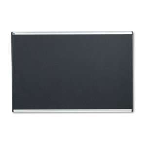    Embossed Bulletin Board, Hi Density Foam, 72 x 48, Black, Aluminum 