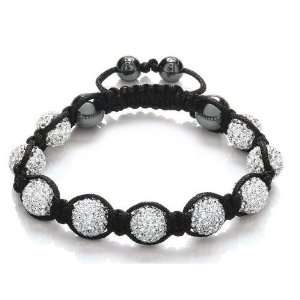  Fully Iced Out Hip Hop Silver Crystal Beads Disco Ball 