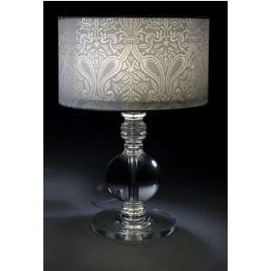  Designer Art Glass Valentino Lamp   Beige Flocking