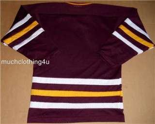   HOCKEY jersey GOPHERS bulldogs DULUTH maroon GOLD small S wcha  