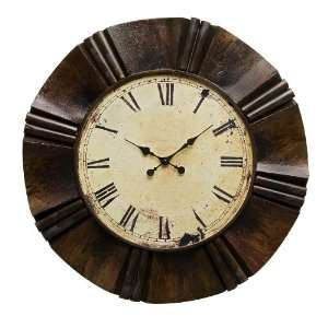   Finish Hammered Metal Wall Clock with Roman numerals