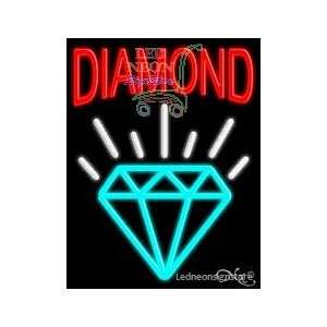  Diamond Neon Sign 24 Tall x 31 Wide x 3 Deep 