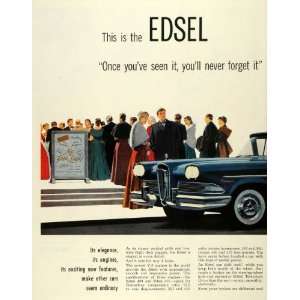  1957 Ad Vintage Ford Edsel Citation Hardtop Teletouch 