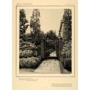  1926 Print Isaac T. Starr Home Entryway Laverock PA 