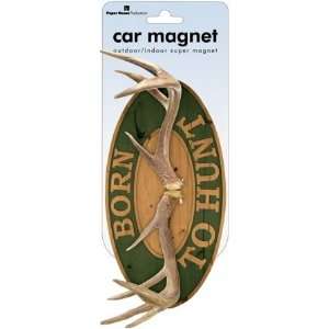  Paper House Car Magnet Born To Hunt; 4 Items/Order 