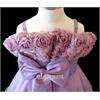 Lilac Purple Rosette Pageant Wedding Flower Girl Dress Gown Size 10 